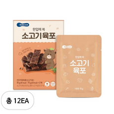 베베쿡 한입에 쏙 소고기 육포 2p, 12개, 30g