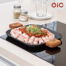 실버스타oic인덕션우드핸들그리들40cm