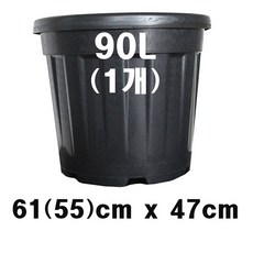 한국식물 대형노지화분 90L(1p), 블랙