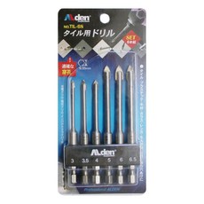 ALDEN 알덴 타일유리비트 SET TIL6S (3.0~6.5mm) 강화타일비트 유리비트 목재비트 타일기리 유리기리 타일드릴비트, 1개