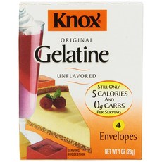 Knox Unflavored Gelatin 4 Count (Pack of 12) Knox 무맛 젤라틴 4개입(12팩), 635.03g, 1개