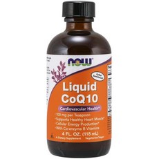 [글루코사민] NOW Supplements CoQ10 Liquid 100 mg per Teaspoon with Co-enzyme B Vitamins Sweetened wit, 1set, 1set