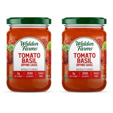 Walden Farms Tomato Basil Marinara Sauce 12 oz. Ja Walden Farms 토마토 바질 마리나라 소스 12온스 병(2팩) - 달콤하고 부드러, 2개, 0g