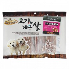고단백 애완견사사미 토이푸들 반려동물마른간식 저지방 오리대구살, 1개