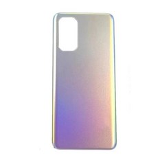 Oppo Find X3 lite용 후면 유리 후면 배터리 커버 패널 후면 문짝 하우징 케이스 카메라 프레임 렌즈 포, [02] Silver No Lens