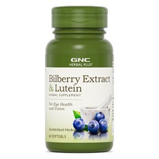 GNC 健安喜 草本越橘萃取物和葉黃素軟膠囊, 60片, 1個