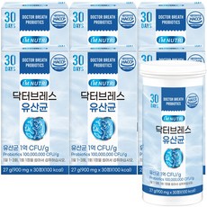  아임뉴트리 닥터브레스 특허 구강유산균, 6개, 30정 
