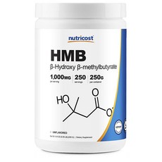 뉴트리코스트 HMB 베타 하이드록시 파우더 250g, 1개