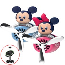 [셀러스토리] 디즈니 미니 미키 마우스 캐릭터 차량용 프로펠러 디퓨져 방향제 송풍구형, 리필(5개), 1개