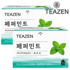 티젠 [티젠] 페퍼민트 허브차 20+20티백 총40T 페퍼민트100%, 40개, 1.2ml, 20개입, 2개