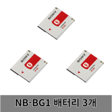 소니 호환 배터리 NP-BG1 카메라 배터리 충전기 usb 카드 리더, 배터리3개