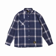 PUNIAMA18AW 드랜드 클래식 그라데이션 블루 화이트체크 와이드 루즈핏 남성