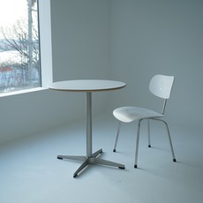 원형/사각 HPL 우드엣지 카페테이블 / 화이트식탁 / 호마이카식탁 6 size, ROUND, 5. MILLY(밀리)/SILVER, 600
