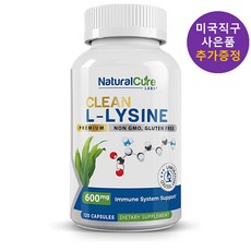 내츄럴캐어 L라이신 600mg 120캡슐 사은품 증정, 1개, 120정
