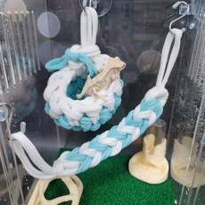 포치 은신처 바인 백업 소동물용품 숨숨집, 1개, 올리브+화이트 백업 소