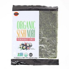 JBASKET Organic Sushi Nori Premium Roasted Seaweed 10 Sheets, 10개