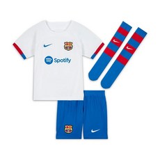 나이키 축구 용품 의류 유니폼 바르셀로나 어웨이 미니킷 2023 2024 유아용 - 화이트