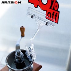  아트사인 쇼클립3957 50봉 클립집게대 50개입/메모꽂이/알림판/안내판/가격표/알림판/POP집게/POP클립, 3957 50개입 