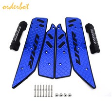 오더봇 UHR125 최신 발판 논슬립 미꾸럼 방지 고무 CNC 알루미늄 튜닝 디엔에이모터스, 블루, 1개