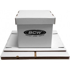 BCW 33 RPM 비닐 보관함(Lid 포함) 최대 65개의 LP 또는 레이저 디스크 흰색(1-Pack):, 단일옵션