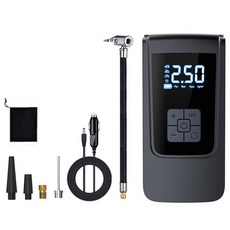 자동차 타이어 팽창기 스마트 공기 압축기 LED 조명 전기 팽창 펌프 차량 트럭 오토바이 공 6000mAh 7.4 V 12V 150PSI, 1개
