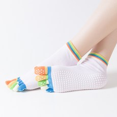 토삭스 (5세트 29.9)요가양말 등이드러나는스타일 전문 고무돌기 미끄럼방지 여성 요가 다섯발가락양말 발가락양말