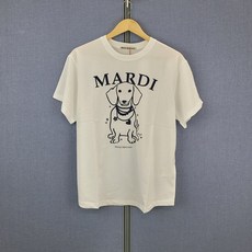 [국내정품] 마르디메크르디 TSHIRT 진주목걸이 딴지_반팔 티셔츠 아이보리 네이비