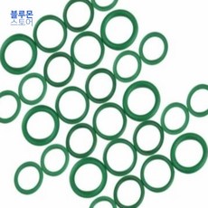 블루몬 고무링 반지사이즈 측정 그린세트 고무오링 수공구 고무박킹 다용도고무링 수작업공구, 고무링세트그린