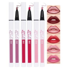 DAGEDA 3Pcs 립 스테인 마커 매트 벨베티 틴트 실크 텍스처 고임트 컬러 벨벳 라이너 펜슬 여성 메이크업용 리퀴드 립스틱 세트B컬러, Color A, 1개