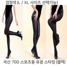 소호댄스 70데니아 유광 스포츠 스타킹(고리) 검은색