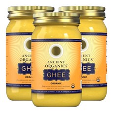 정제 버터 무염 Ancient Organics Ghee 473ml 3팩, 3개