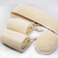 UCIN 자연 샤워 수세미 친환경 이집트 스폰지 큰 각질 제거 샤워 수세미 바디 스크러버 버프 멀리 죽은 피부에 부드러운 수세미 백 세미 드라이, 단일상품