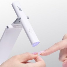 스탠드가 있는 GAOY 무선 네일 램프 젤 네일을 위한 핸드헬드 UV 라이트 빠른 경화를 충전식 USB 드라이어 퍼플, White, 1개