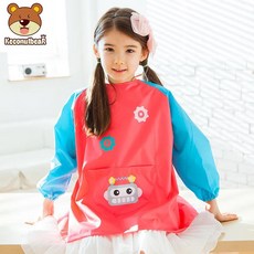 만화 턱받이 방수 긴 앞치마 수유 작업실 그림 그리기 코트 생일, 4.Rose red, C.Height 110-125 cm