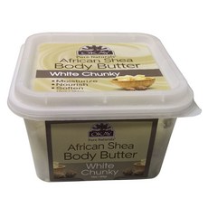 Okay Pure Naturals 아프리칸 시어 바디 버터 화이트 청키, 1개, 284g