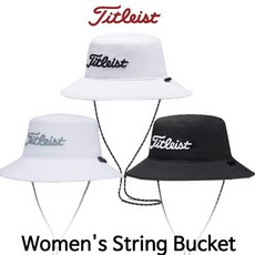 [아쿠쉬네트정품] 2024 타이틀리스트 Women String Bucket 우먼스 스트링 버킷햇 /여성골프모자, 화이트.빈티지블루, 1개