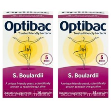 Optibac 옵티박 프로바이오틱스 보울라디 유산균 16캡슐 X 2팩, 2개, 16개