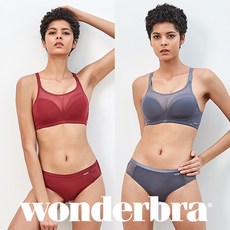 [WBX] 원더브라 스포츠 와이어리스 브라팬티 4종세트 WBW0M2122_T