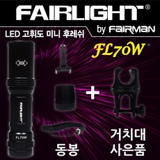 FAIRLIGHT LED 고휘도 미니 줌 후레쉬 라이트 눈부심 방지 갓 클립 동봉 FL70W, 1개