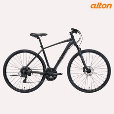 2022년 알톤 하이브리드 자전거 알시티엔도24 주행감+스피드, 무광 블랙, 440mm