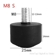 삼각대 모노포드 3/8 인치 1/4 M8 키트용 범용 미끄럼 방지 고무 발 패드 스파이크 액세서리, [03] 2-L, 03 2-L