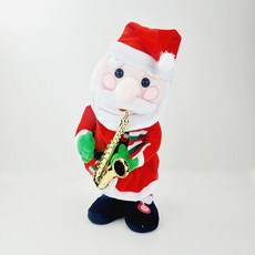 색소폰 부는 크리스마스 댄싱 인형 8곡 플레이 장난감 선물, 산타