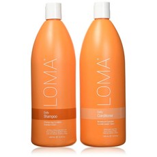 Loma 로마 데일리 모발 회복 설페이트 글루텐 프리 샴푸 컨디셔너 세트 1000ml, 1개, 2087g