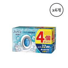 페브리즈 소취 방향제 W소취 화장실용 블루 샤본 네개입, 4개, 25.2ml