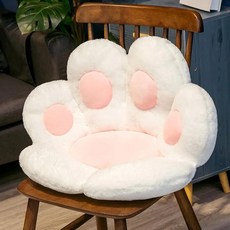 귀여운고양이 인스타그램 곰 고양이 발 베개 동물 시트 쿠션 봉제 소파 실내 바닥 가정 의자 장식 겨울 선물 2 가지 크기, [02] 80X70cm, [01] WHITE, 1개