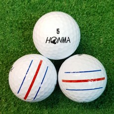 로스트볼 삼선인쇄 혼마 3피스 A+급 흰볼 골프공 30알 로스트볼(비거리용) 스피드몬스터 D1플러스