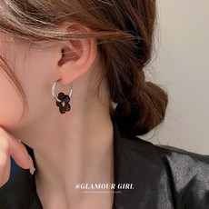 순금원형꽃커팅귀걸이