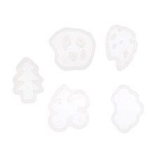 Royalways DIY 5 모양 보석 에폭시 성형 금형 수지 금형 베이킹 사탕 금형, 명확한