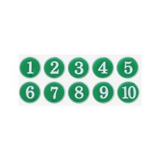 아트사인번 [2개묶음] 1190 10개입 초록 에폭시 아트사인 안전표시 신호 지름35 번호판35 QWB7993D, 1개