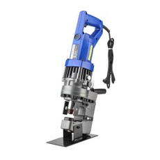 유압 펀칭기 철판 구멍 타공기 앵글 전동 천공기 강철, 풋 페달 1200W(8개 금형 세트 포함), 1개